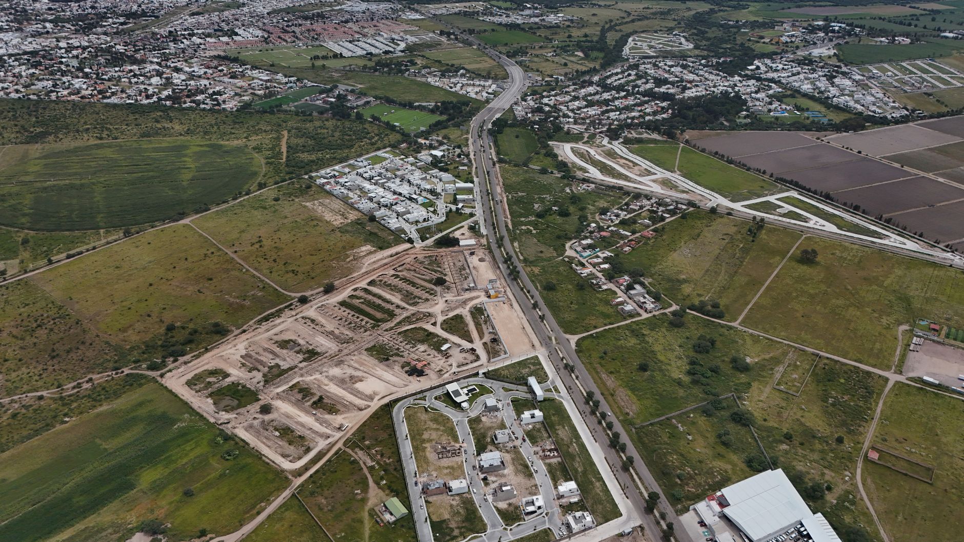 Marked-out residential plots on open land